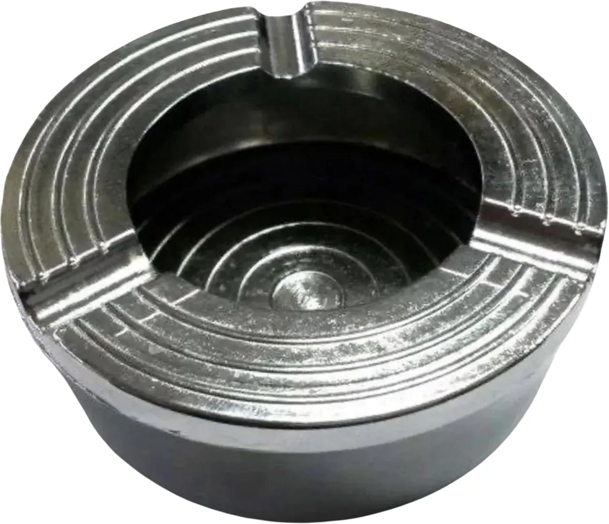 Cafemarkt Yuvarlak Zamak Küllük, 8 cm, Krom