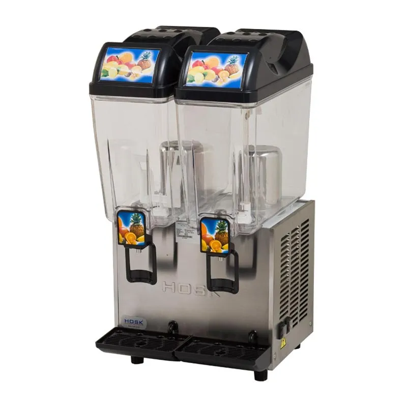 Hosk Limonata Şerbet Ayran Makinesi, İkili, Şerbet+Ayran, 2x20 L, Inox