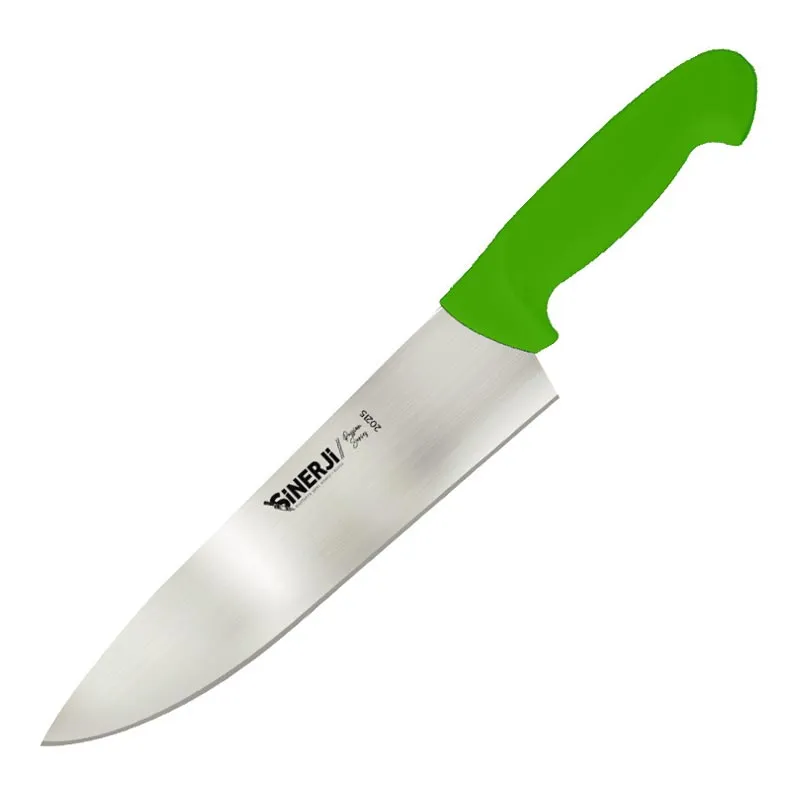 Sinerji Passion No 1 Plastik Saplı Şef Bıçağı, 18 cm, Yeşil