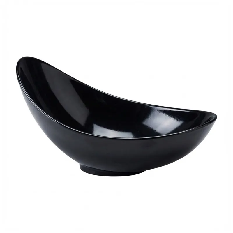 Zicco K-2048 Melamin Teşhir Kasesi, 36x22x11-17 cm, Siyah