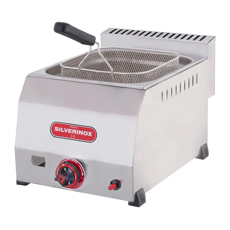 SilverInox 2704 Fritöz, 8 L, Doğalgazlı