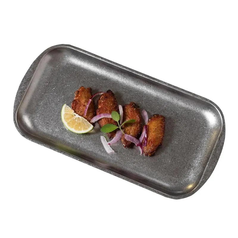 Biradlı Groovy GRV-R241006 Açık Büfe Retro Sunum Tabağı, 41x23x1.5 cm
