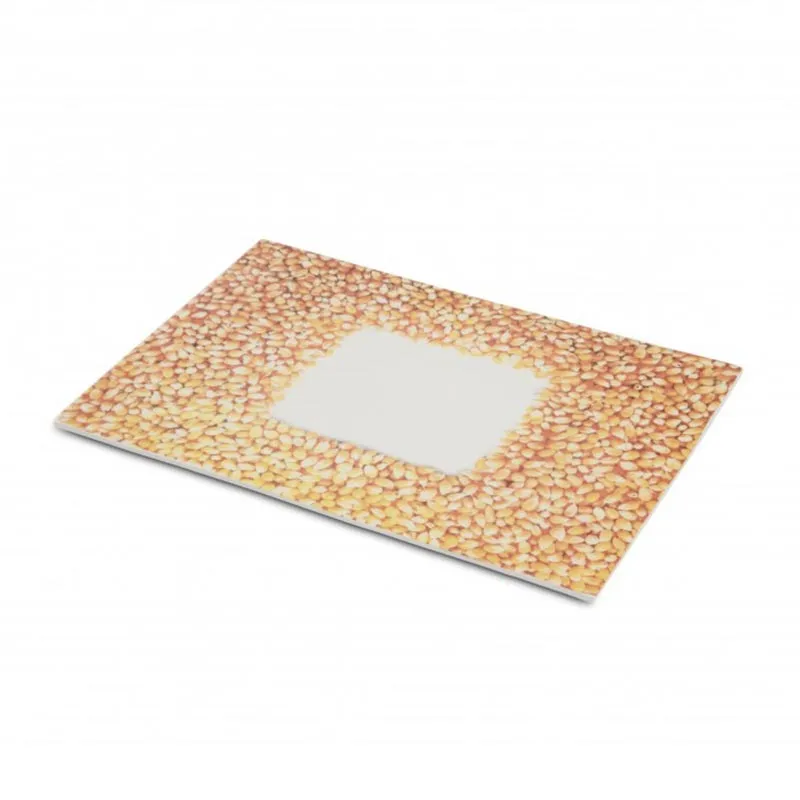 100% Chef Mısır Baskılı Porselen Sunum Tabağı, 30x21 cm