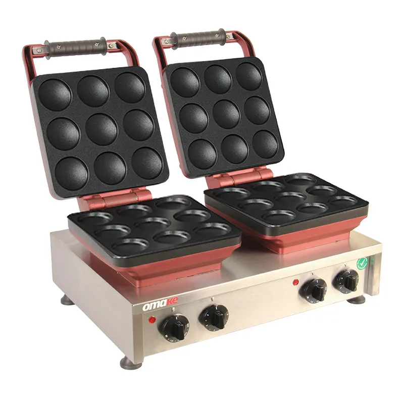 Omake WFL21.E22 Balls İkili Waffle Makinesi, 64 mm, Elektrikli