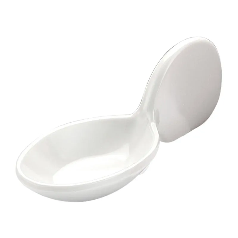 Biradlı BRD-518004 Tutmalı Melamin Sunum Tabağı, 10x4x1.5 cm, Beyaz