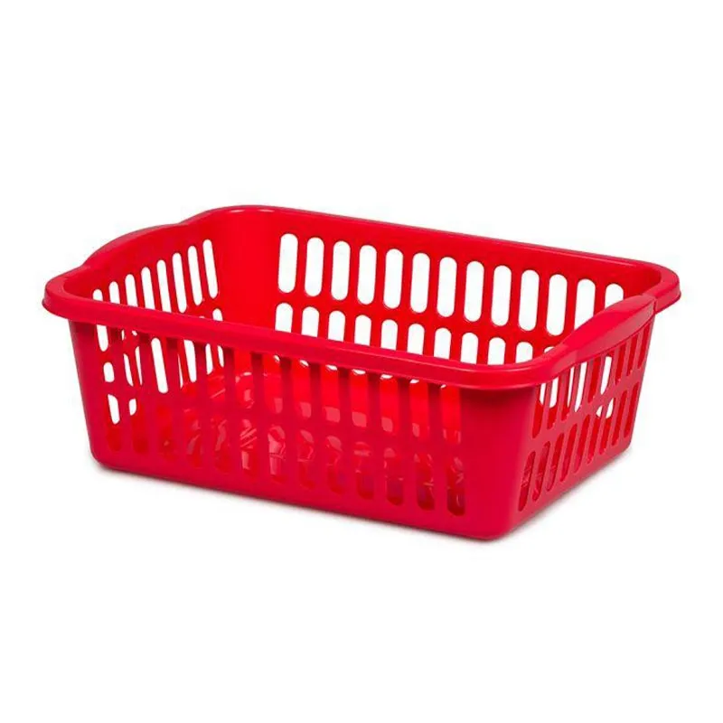 Bora Plastik Desenli Meyve Sepeti No:2, 27.5x22 cm, Kırmızı