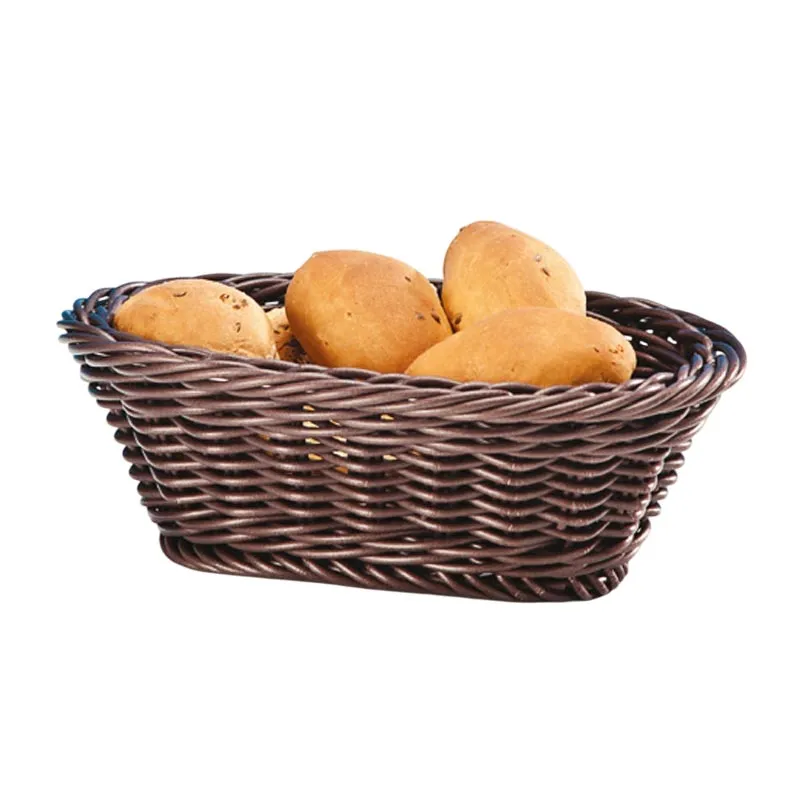 Zicco JQ-4005 Mini Oval Ekmek Sepeti, 18x12x7 cm, Koyu Renk