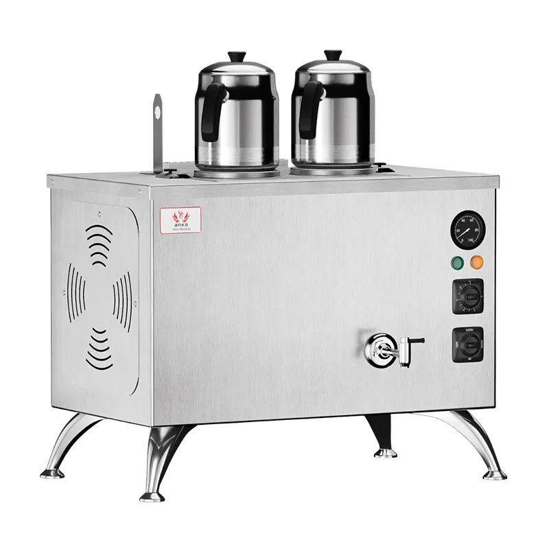 Anka Pro Full Otomatik 2 Demlikli Çay Kazanı, 20 L, Elektrikli, Inox