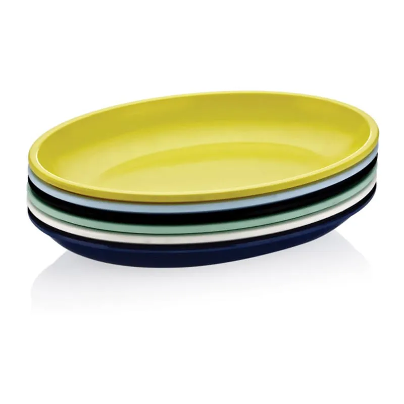 Biradlı FTS-1957 Oval Melamin Sunum Tabağı, 48x35 cm, Sarı