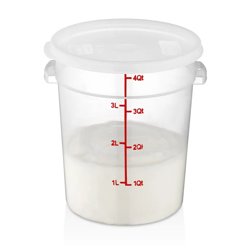 GastroPlast GRPP-4 Polipropilen Yuvarlak Saklama Kabı, 4.2 L