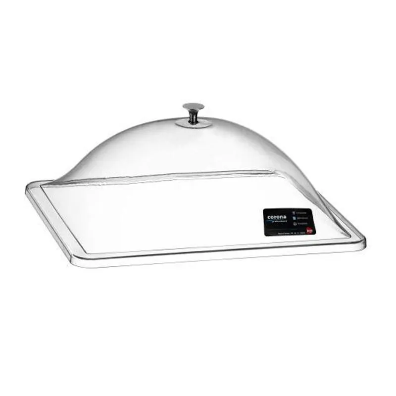 Bora Plastik Polikarbon Bombe Kapak, GN 1/2, 33x27 cm