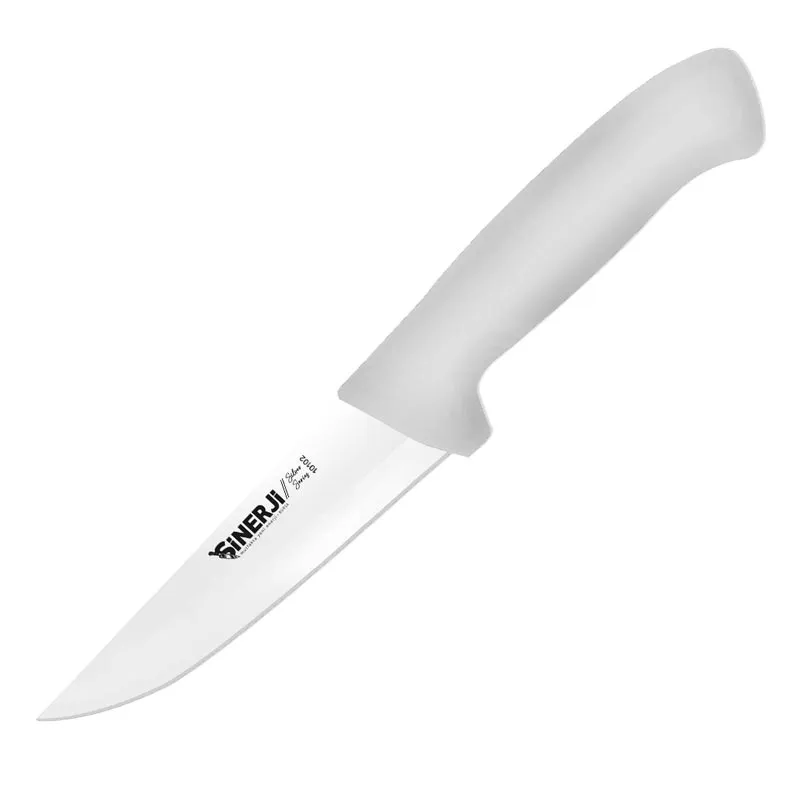 Sinerji Silver No 2 Plastik Saplı Kasap Bıçağı, 16 cm, Beyaz