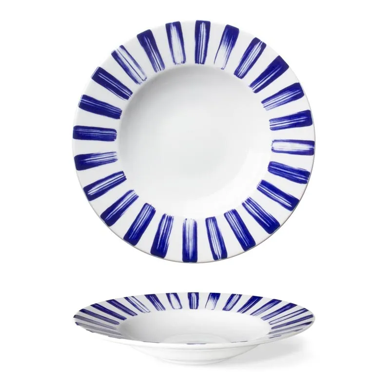 Lilien Indigo Deniz Desenli Makarna Tabağı, 27 cm, Mavi