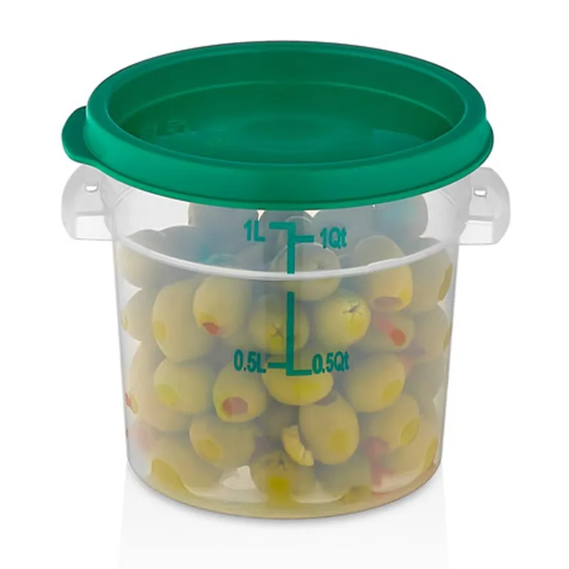 GastroPlast GRPP-1 Polipropilen Yuvarlak Saklama Kabı, 0.95 L