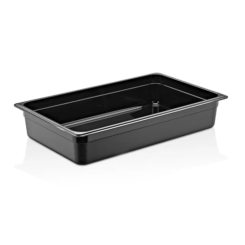 GastroPlast GN 1/1-100 mm Polikarbon Gastronorm Küvet, Siyah