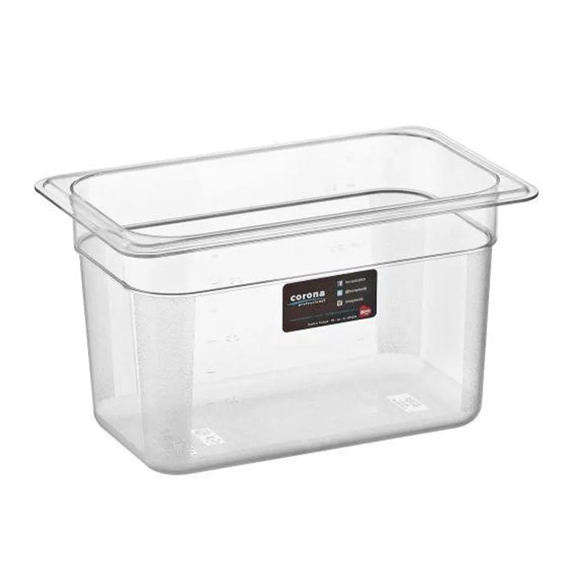 Bora Plastik GN 1/4-150 mm Polikarbon Gastronorm Küvet, 3.5 L