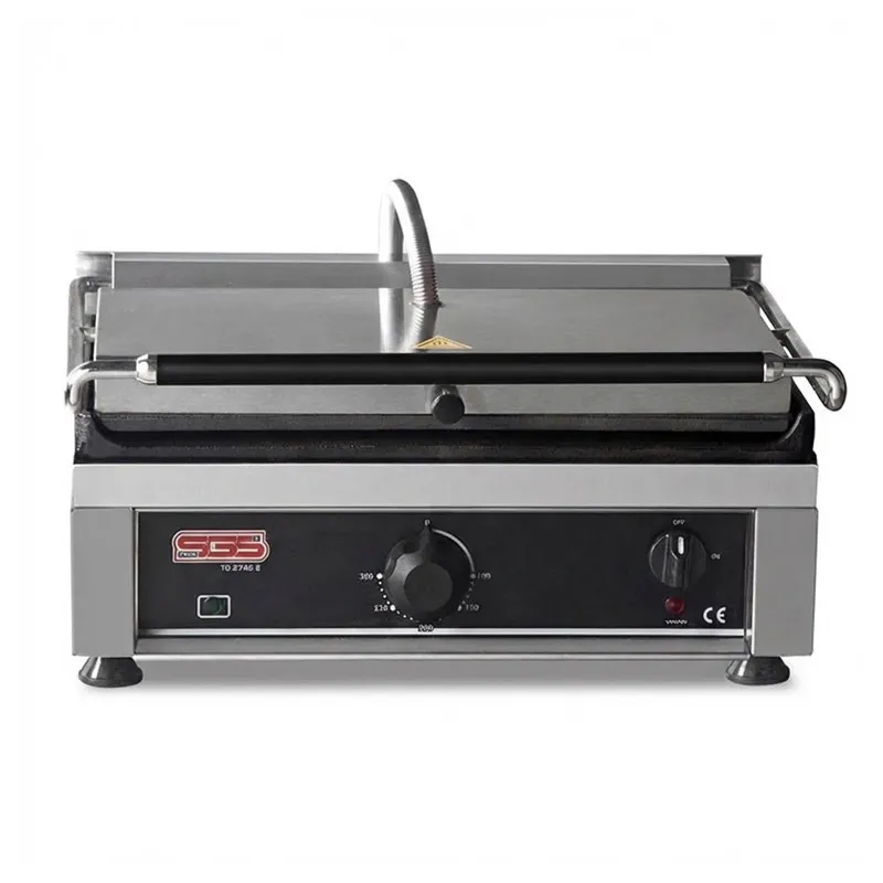 SGS TG 2735 G/G Alt Üst Düz Tost Makinesi, Tek Kapaklı, Elektrikli