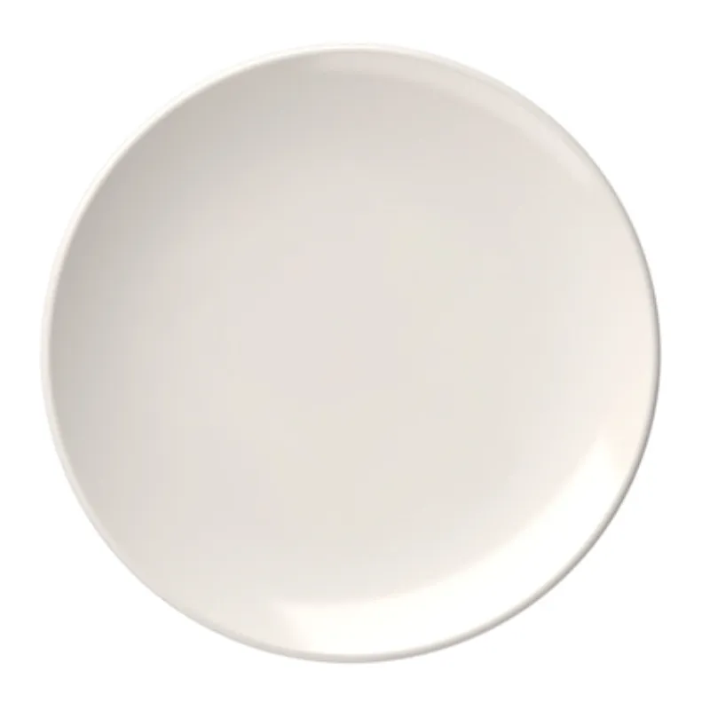 ID Fine Transparan Lona Porselen Düz Tabak, 23 cm, Beyaz