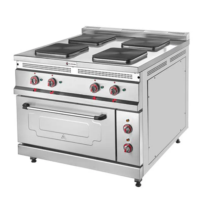 SilverInox E-100 4 Gözlü Fırınlı Kuzine, 100x100x95 cm, Elektrikli