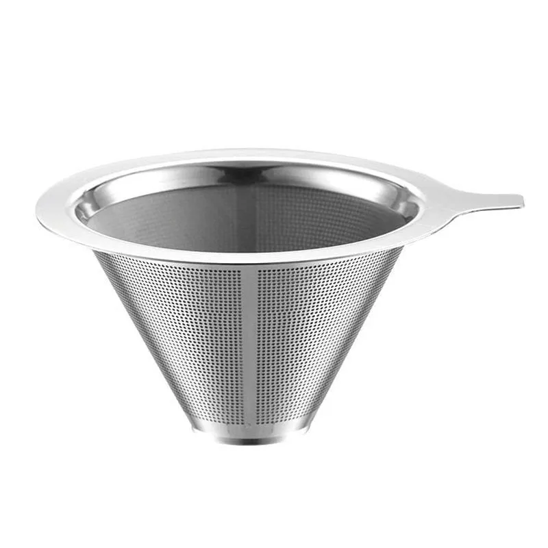 Biradlı Groovy GRV-381 Çelik Kahve Demleme Filtresi, 14.5x9 cm