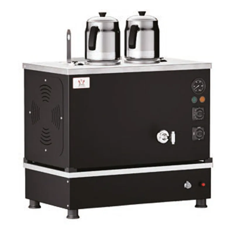 Anka Pro Kompakt Full Otomatik 2 Demlikli Çay Kazanı, 20 L, Elektrikli+Gazlı, Siyah
