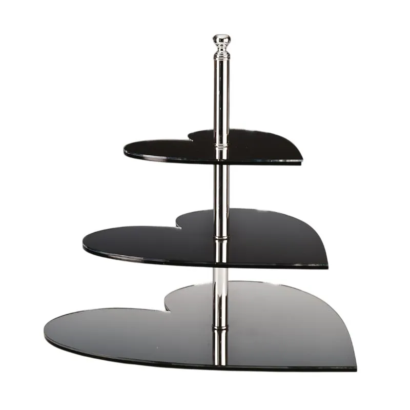 Zicco ZCP-117 Aynalı Kalp Teşhir Standı, 3'lü 20x30x40 cm