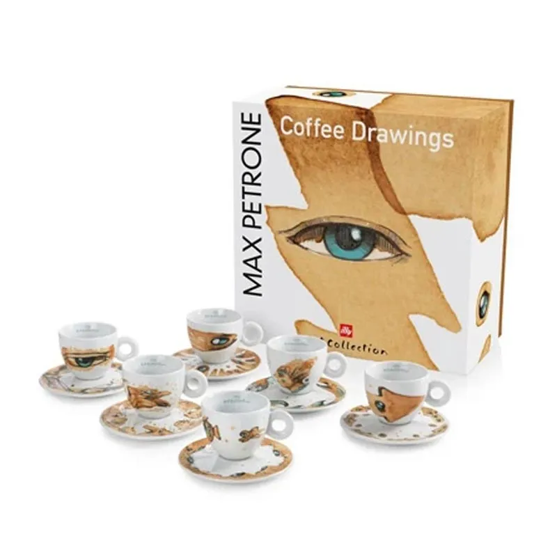 illy Art Collection 2018 Max Petrone Cappuccino 6’lı Fincan Takımı, 170 cc