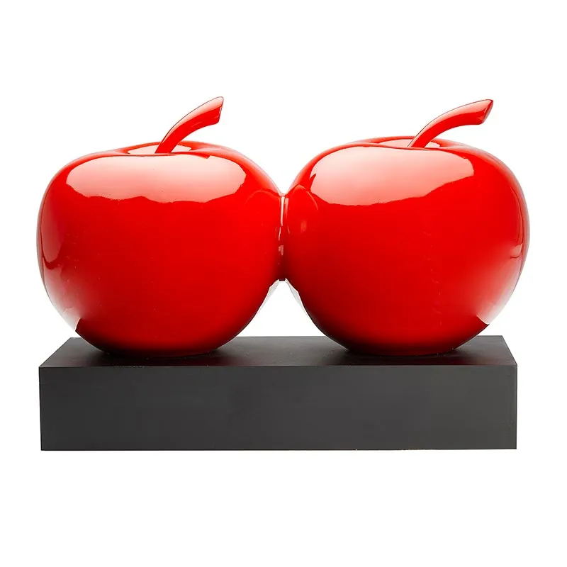 Biradlı GRV-G114 İkili Dekoratif Elma , 45x22x31 cm, Kırmızı