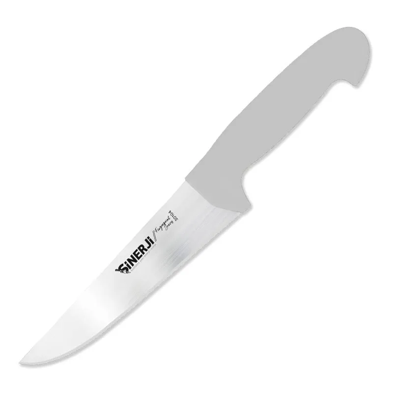 Sinerji Fingerprint No 4 Plastik Saplı Kasap Bıçağı, 21 cm, Beyaz