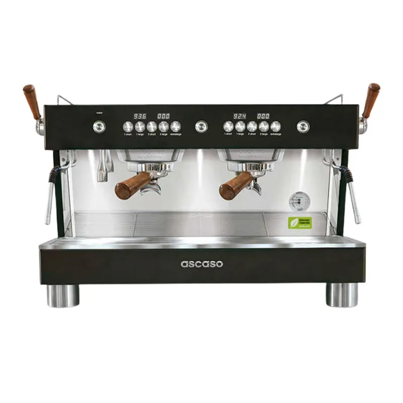 Ascaso Barista T Plus Espresso Kahve Makinesi, 2 Gruplu, Ahşap-Siyah