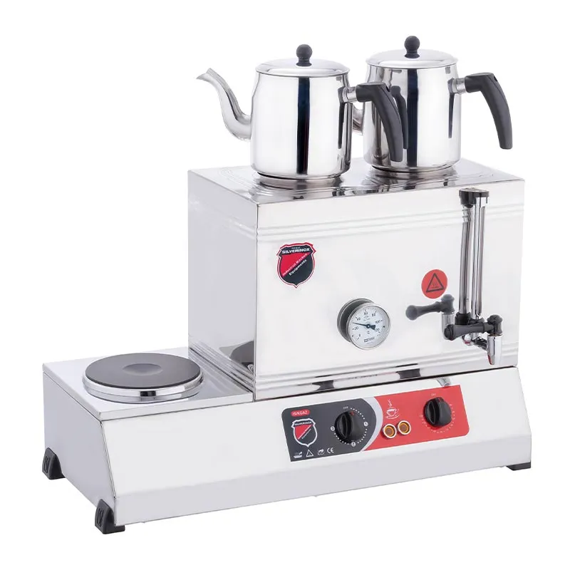SilverInox 2081 40 Model Kaynaklı Kahveci Takımı, 2 Demlikli, 23 L, Elektrikli