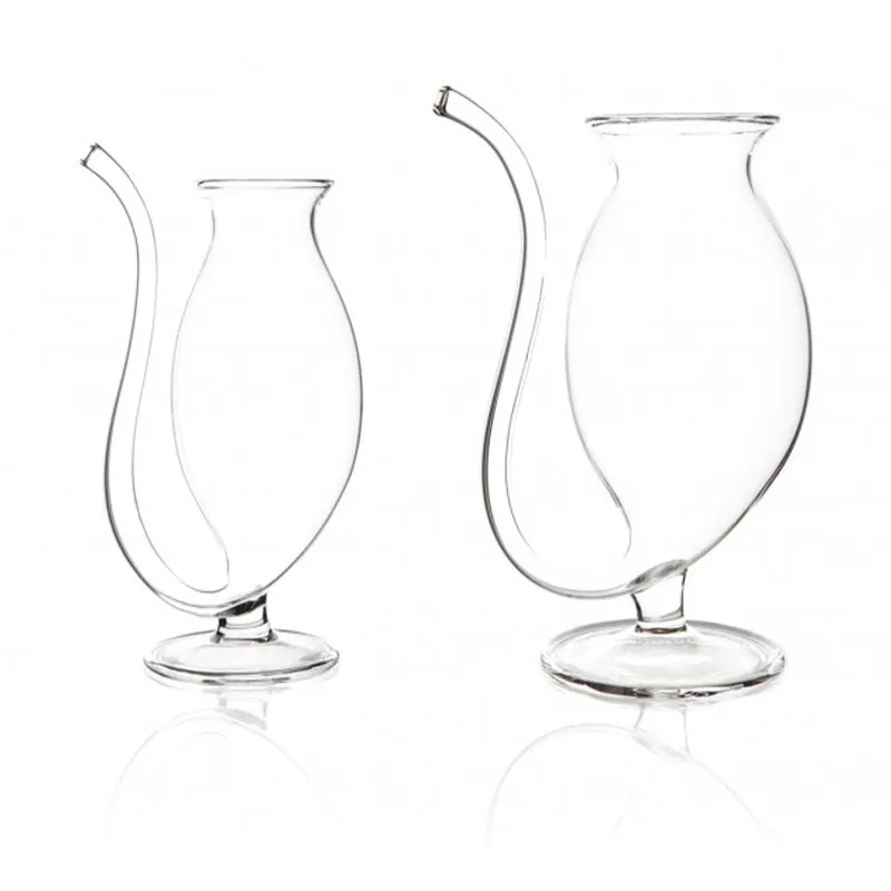 100% Chef Pipetli Cam Kedi Bardağı, 350 ml