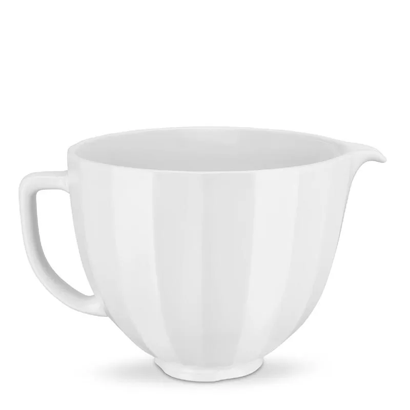 KitchenAid 5KSM2CB5PWS Classic 4.8 L Gövde için Seramik Karıştırma Kasesi, Beyaz