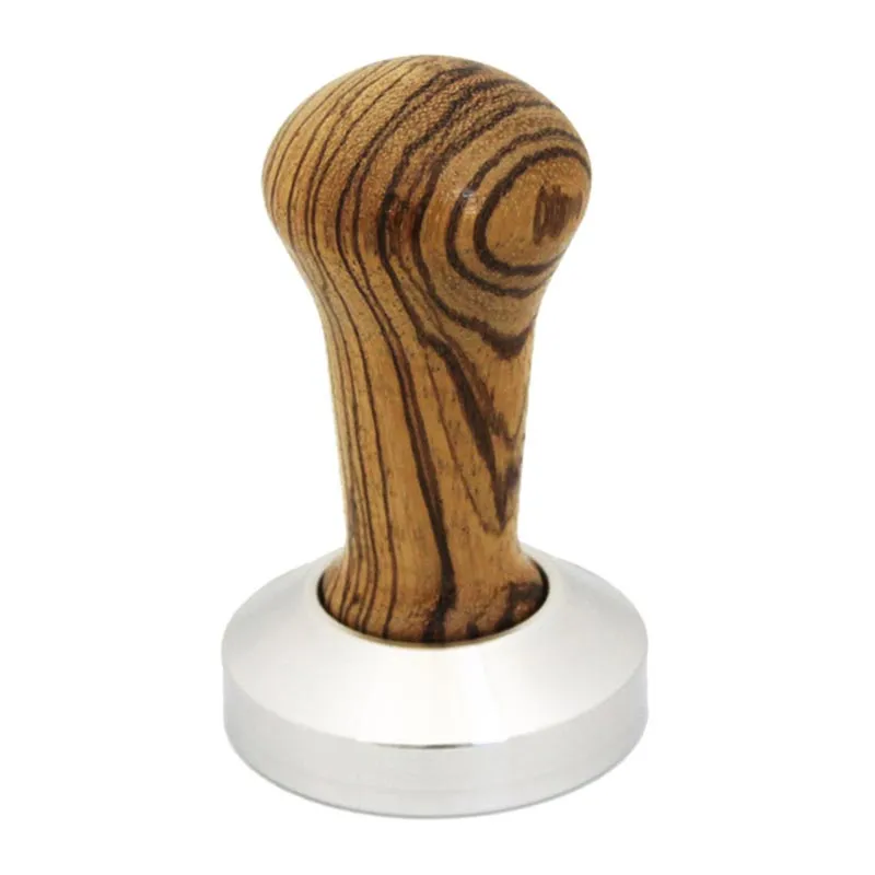 Cafemarkt Zebrano Tamper, Ahşap Saplı, 58 mm