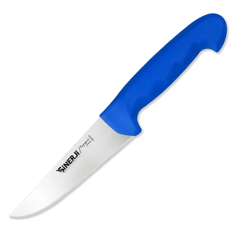 Sinerji Fingerprint No 2 Plastik Saplı Kasap Bıçağı, 16.5 cm, Mavi