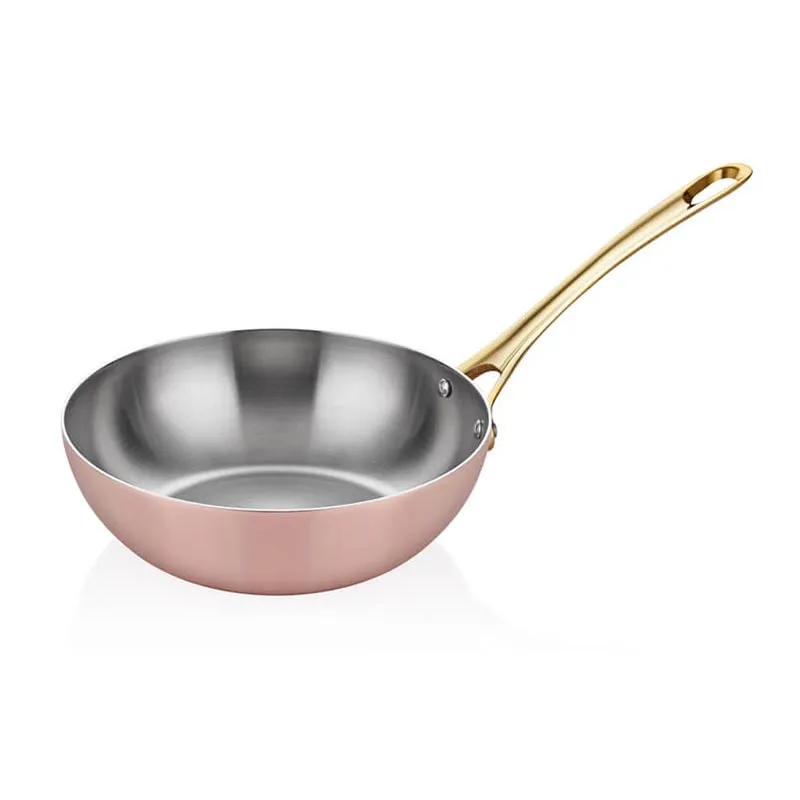 Altınbaşak Multi Metal Wok Tava, 24 cm, Bakır