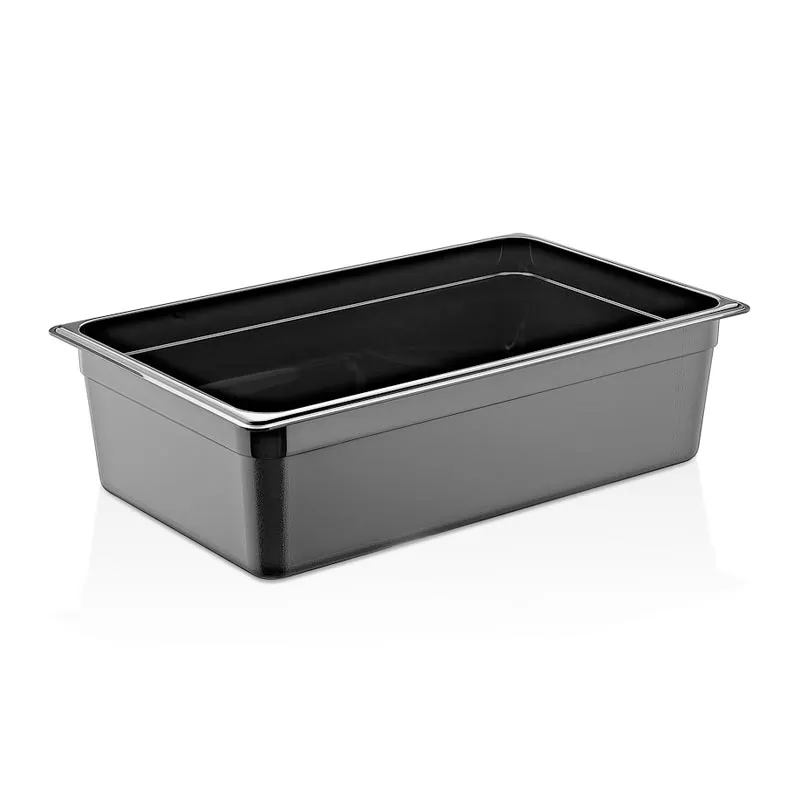 GastroPlast GN 1/1-150 mm Polikarbon Gastronorm Küvet, Siyah