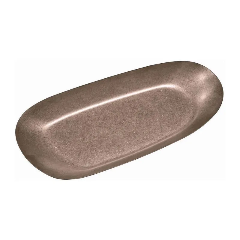 Biradlı Groovy GRV-R241002 Açık Büfe Retro Sunum Tabağı, 31.5x15x3.3 cm, Bakır