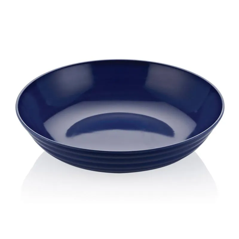 Biradlı FTS-1981 Yuvarlak Melamin Teşhir Tepsisi, 44x10 cm, Mavi