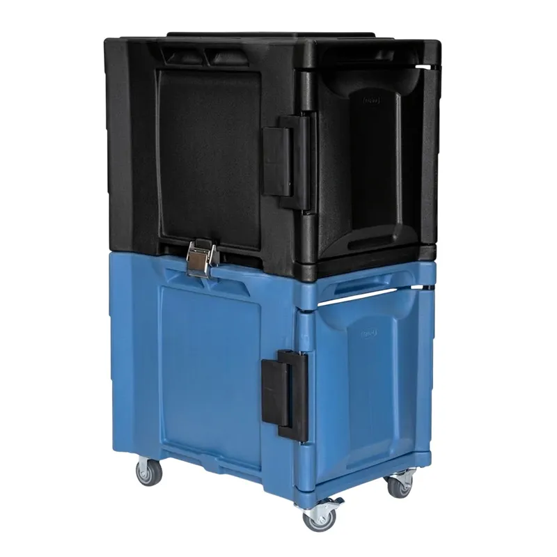 Tribeca TCB-600NDUO Önden Yüklemeli Tekerlekli Çiftli Thermobox, 95x134x127 cm, Mavi Siyah