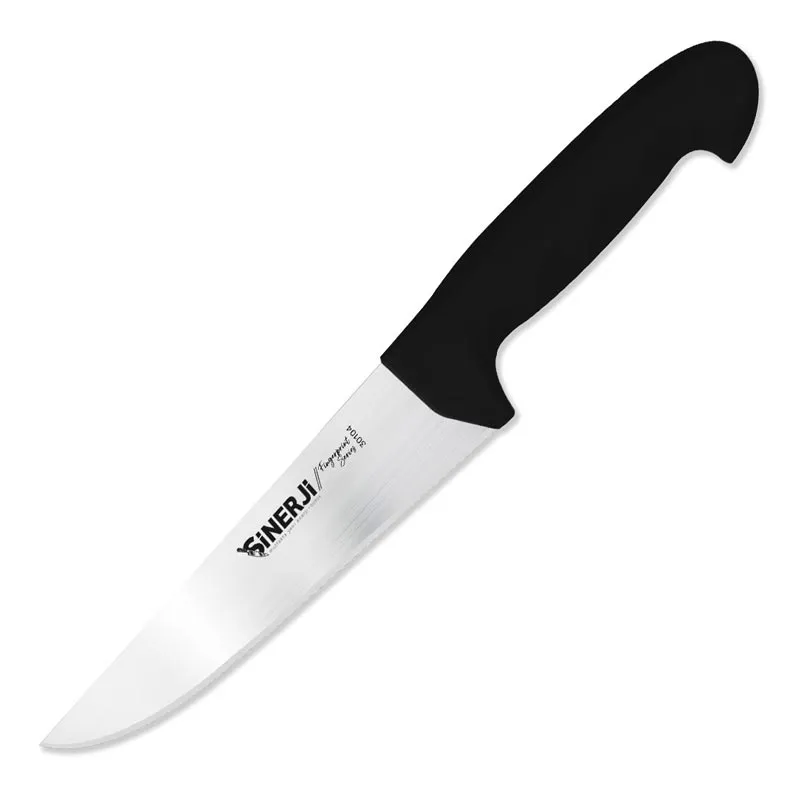 Sinerji Fingerprint No 4 Plastik Saplı Kasap Bıçağı, 21 cm, Siyah