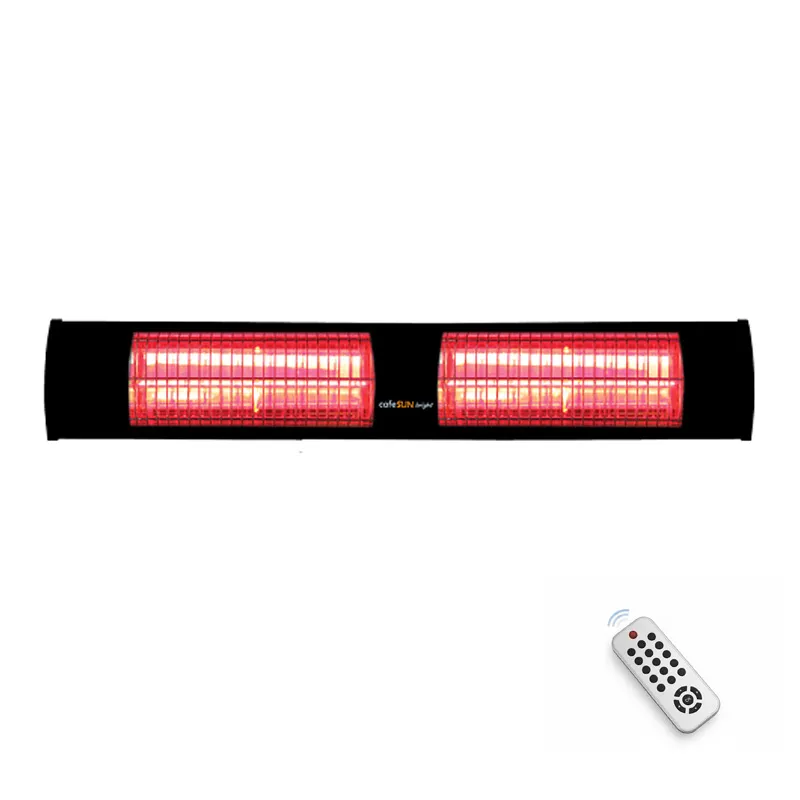 Cafesun Bright Uzaktan Kumandalı Cafe Tipi Isıtıcı, 2x2000 W, Siyah