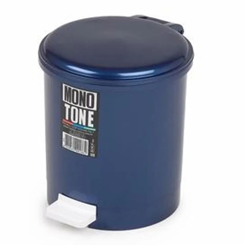 Bora Plastik Pedallı Çöp Kovası, No: 1, 6 L, Mavi