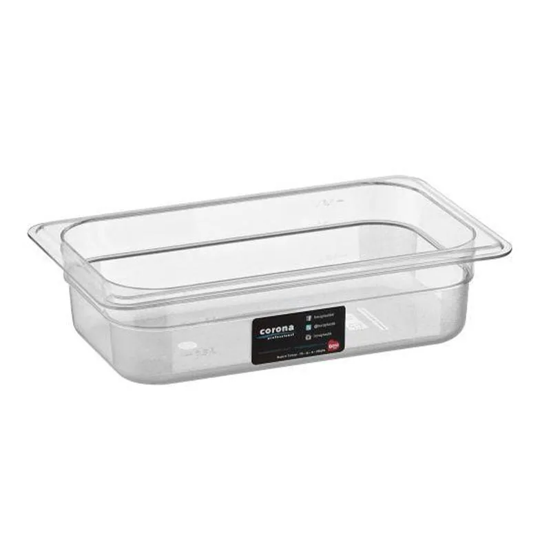 Bora Plastik GN 1/4-65 mm Polikarbon Gastronorm Küvet, 1.5 L