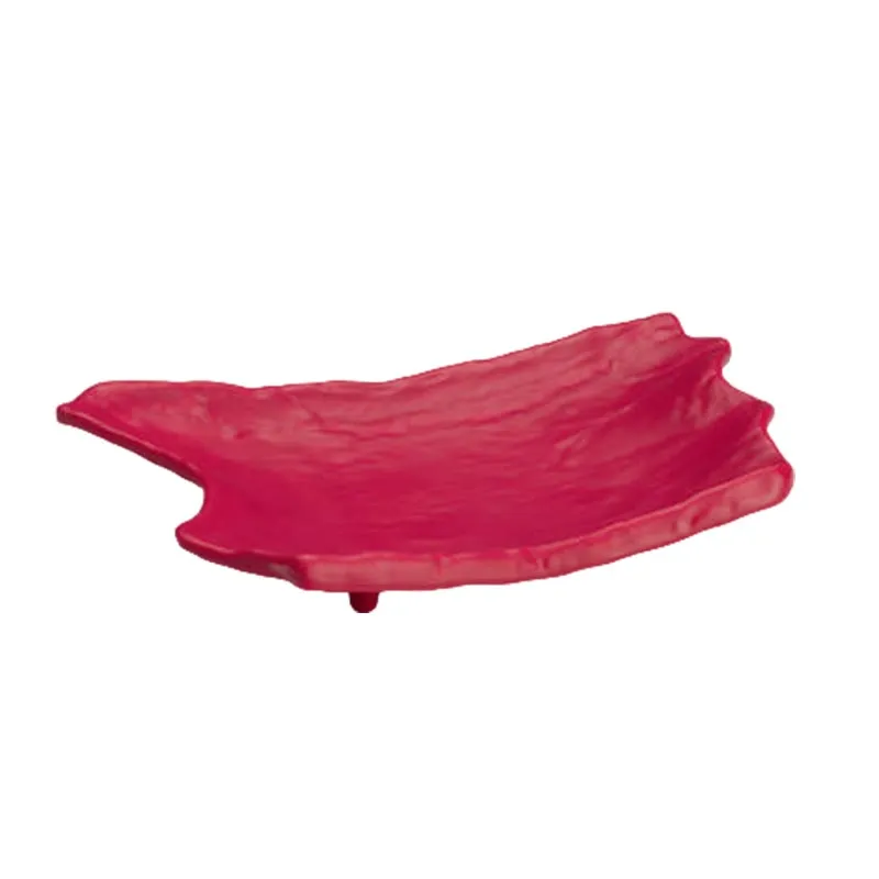 Zicco K-9700 Taş Model Melamin Teşhir Tabağı, 18x27.5 cm, Kırmızı