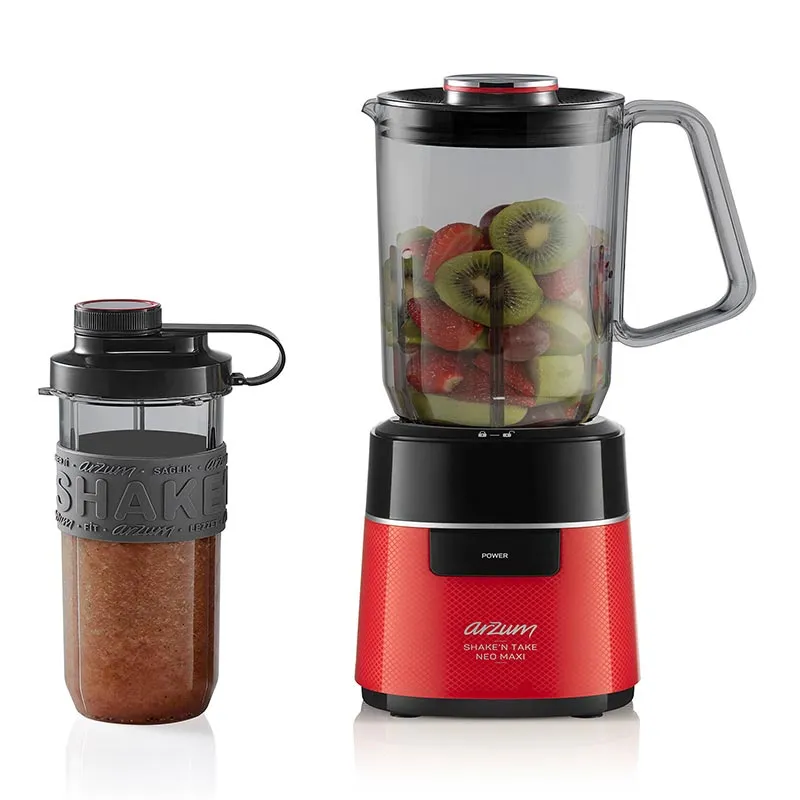 Arzum AR1174-K Arzum Shake'n Take Neo Maxi Sürahi Blender, Kırmızı