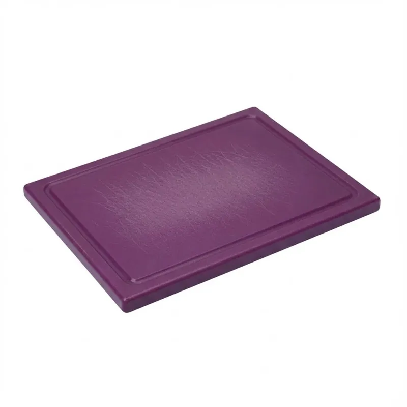 Yelkar YP 1401-3 Oluklu Yuvarlak Köşe ve Kenarlı Polietilen Kesme Levhası, 30x40x1.5 cm, Mor