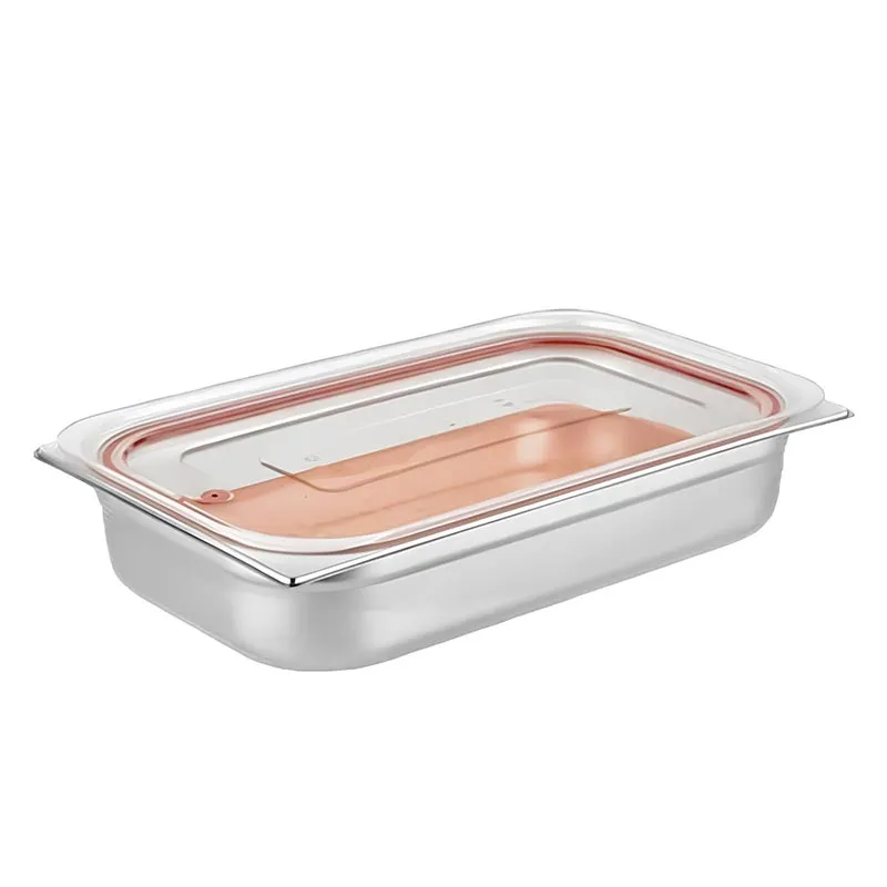 GastroPlast GN 1/1 Paslanmaz Küvet Uyumlu Polikarbon Sızdırmaz Gastronorm Kapak, Kırmızı
