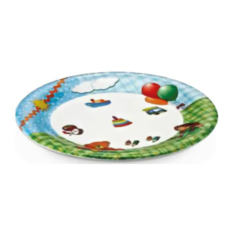 Külsan Thermoset Baby Life Bebek Tabağı, 19 cm, Mavi-Yeşil
