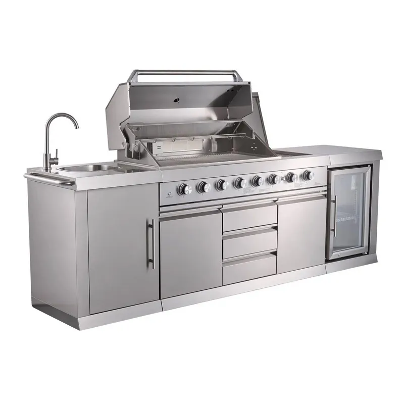 Berfmann BRGG-275S 6+2 Barbekü ve Buzdolaplı Outdoor Mutfak